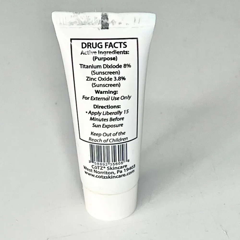 Cotz Flawless Complexion Classic Mineral SPF 50 Sunscreen Travel .18 oz 5g New